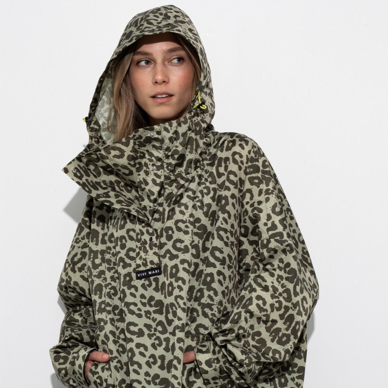 Raincoat leo splashes olive/pale olive - VIVI MARI