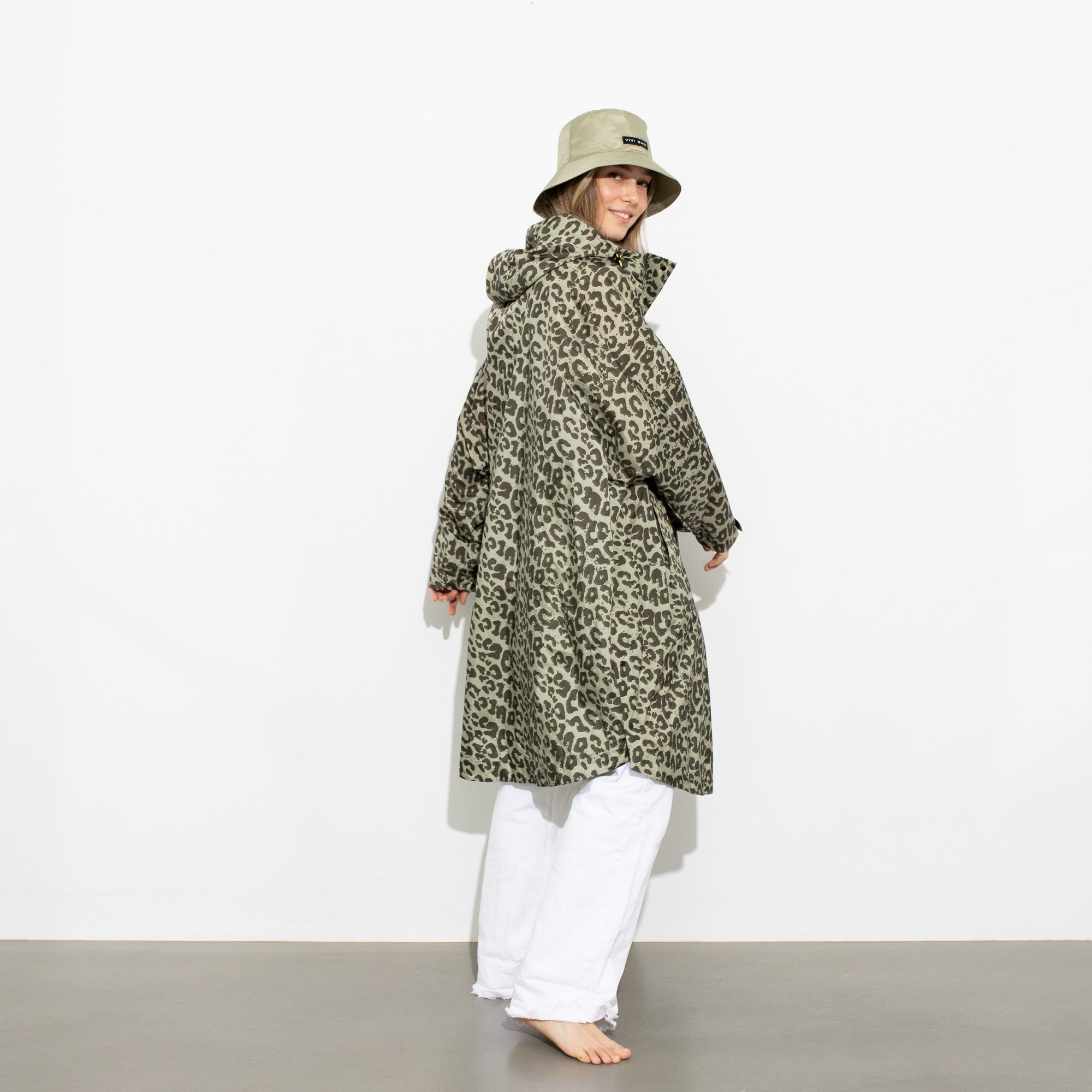 Raincoat leo splashes olive/pale olive - VIVI MARI