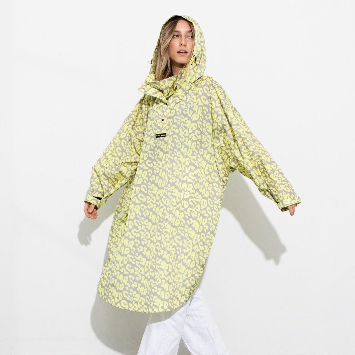 Raincoat leo splashes yellow/grey - VIVI MARI