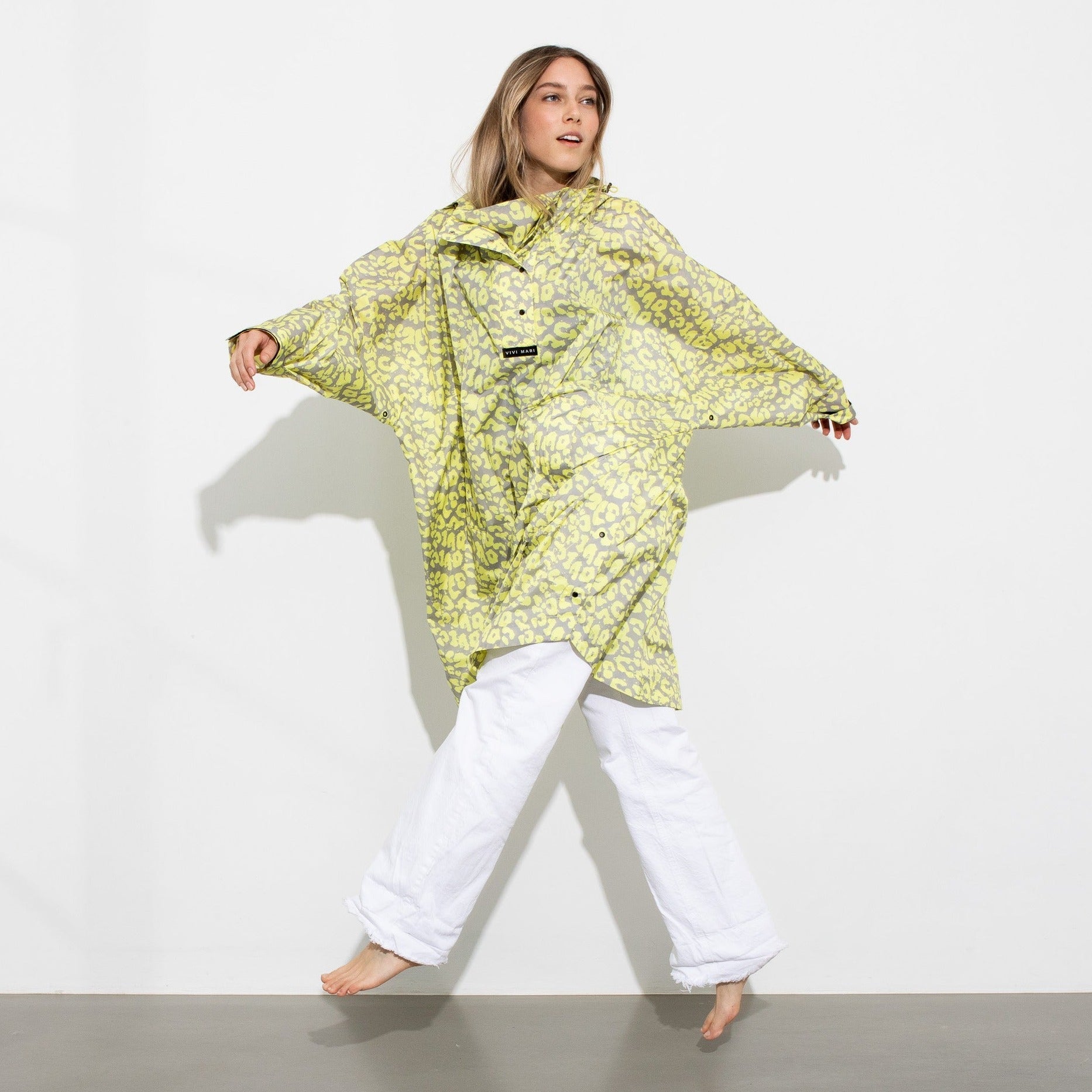 Raincoat leo splashes yellow/grey - VIVI MARI