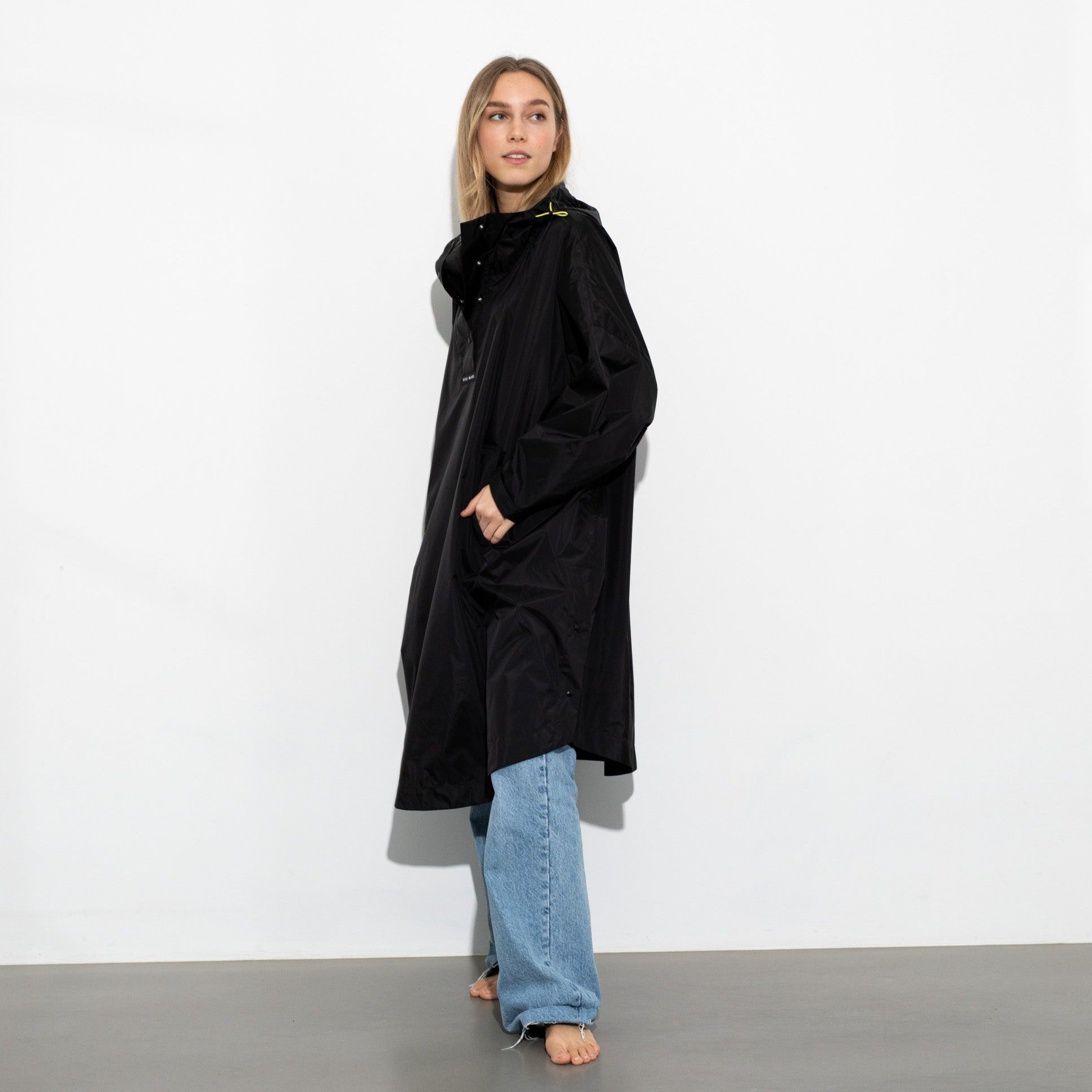 Raincoat solid black - VIVI MARI