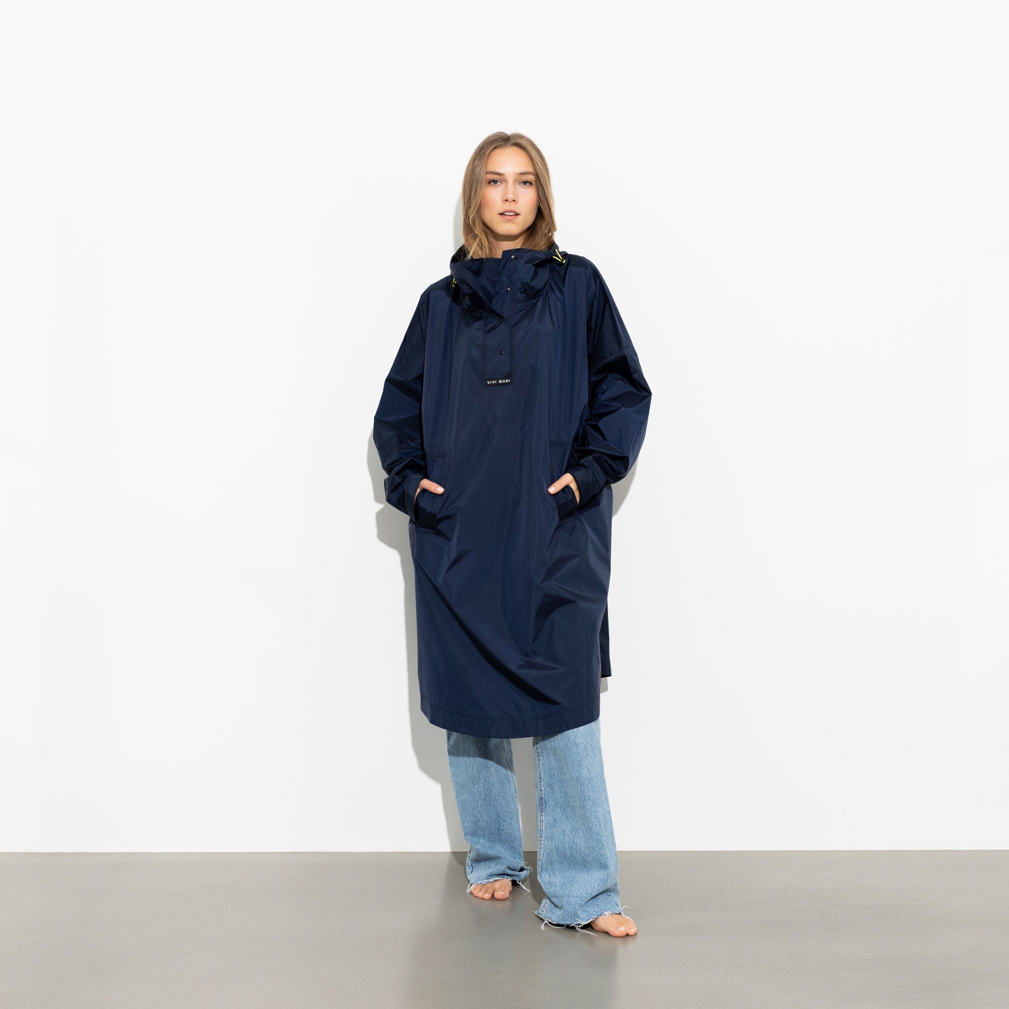 Raincoat solid navy - VIVI MARI