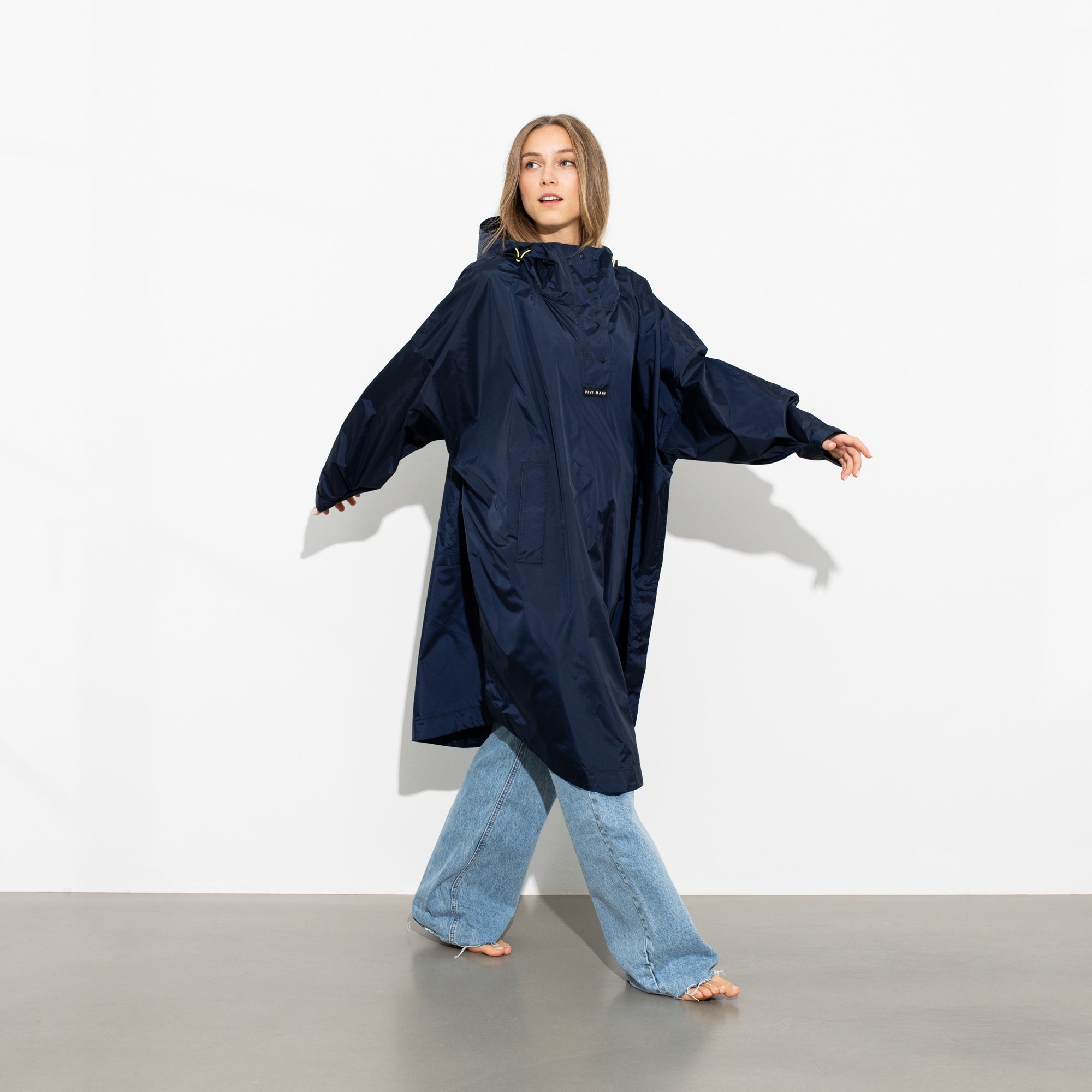 Raincoat solid navy - VIVI MARI