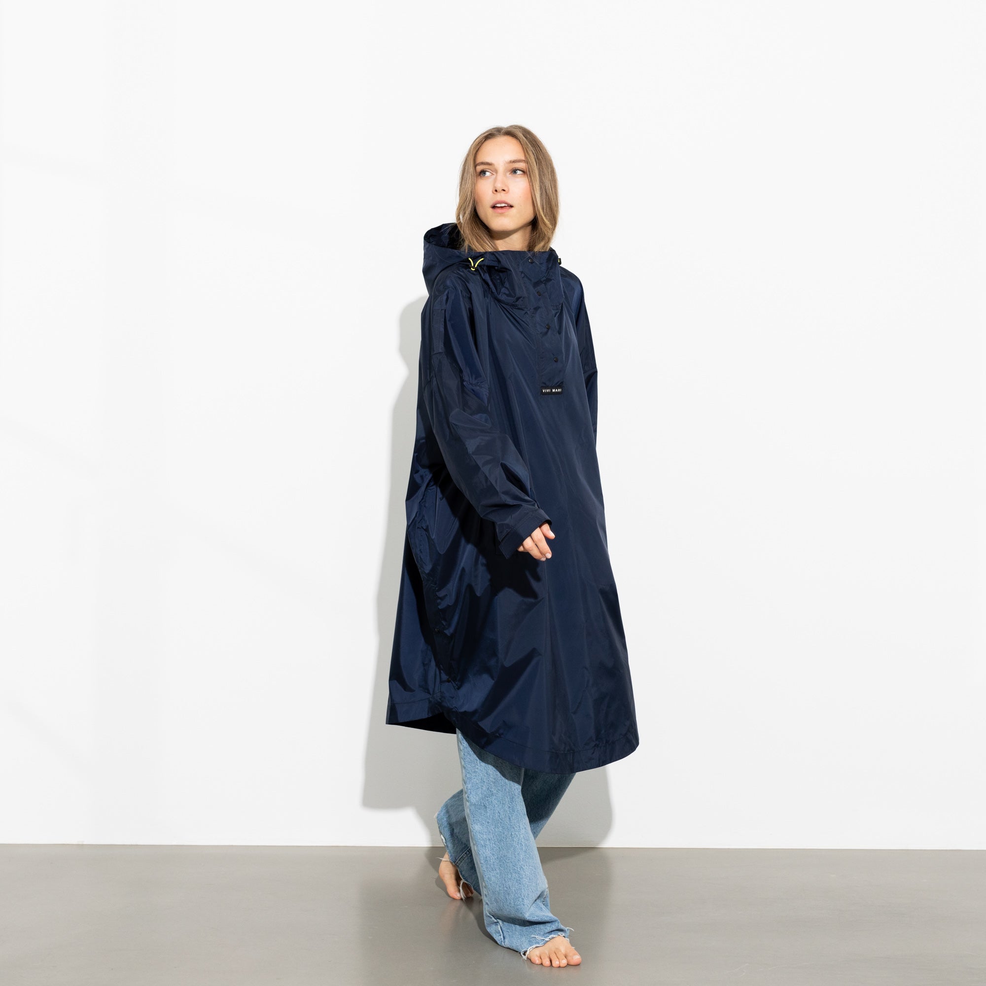 Raincoat solid navy - VIVI MARI