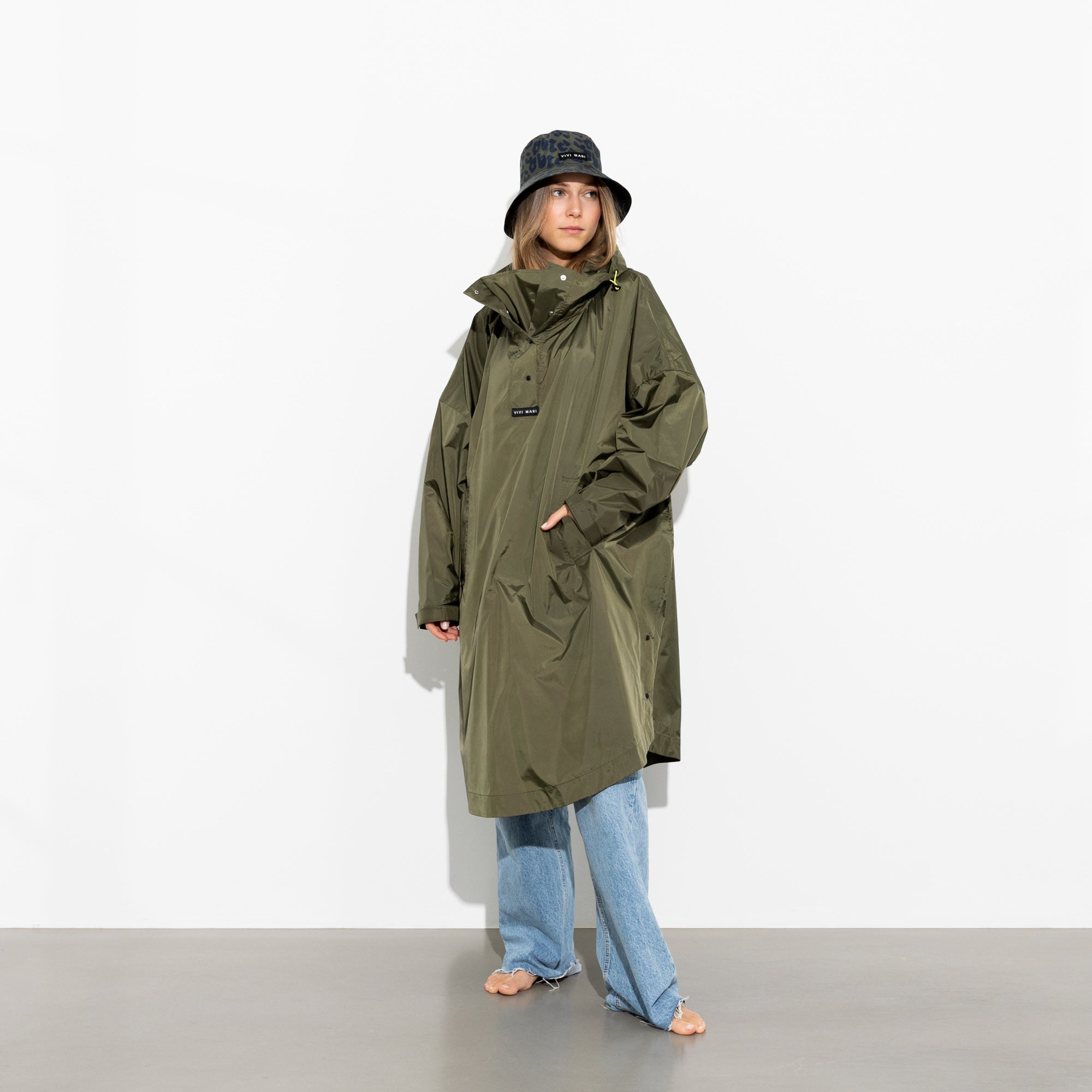 Raincoat solid olive - VIVI MARI