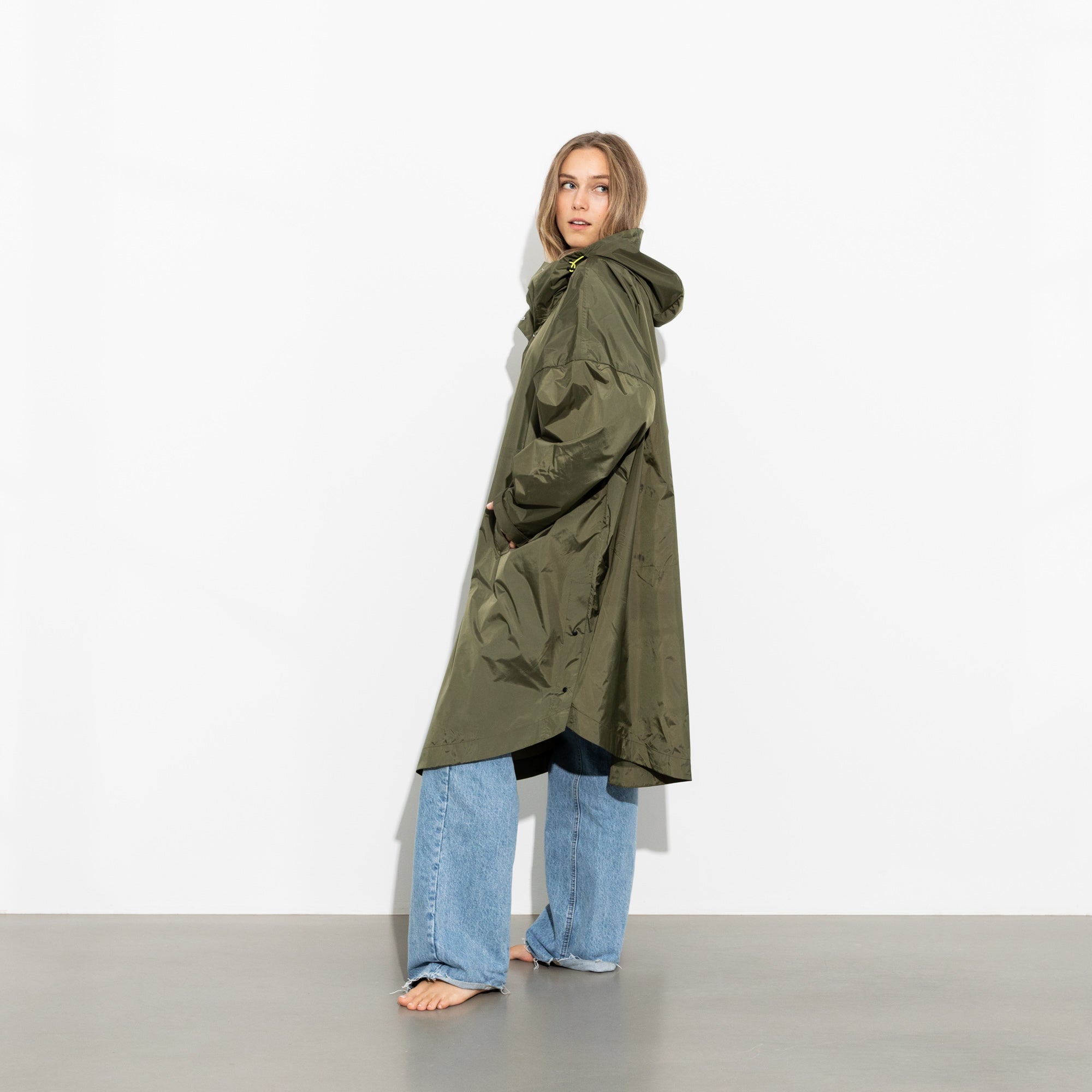 Raincoat solid olive - VIVI MARI