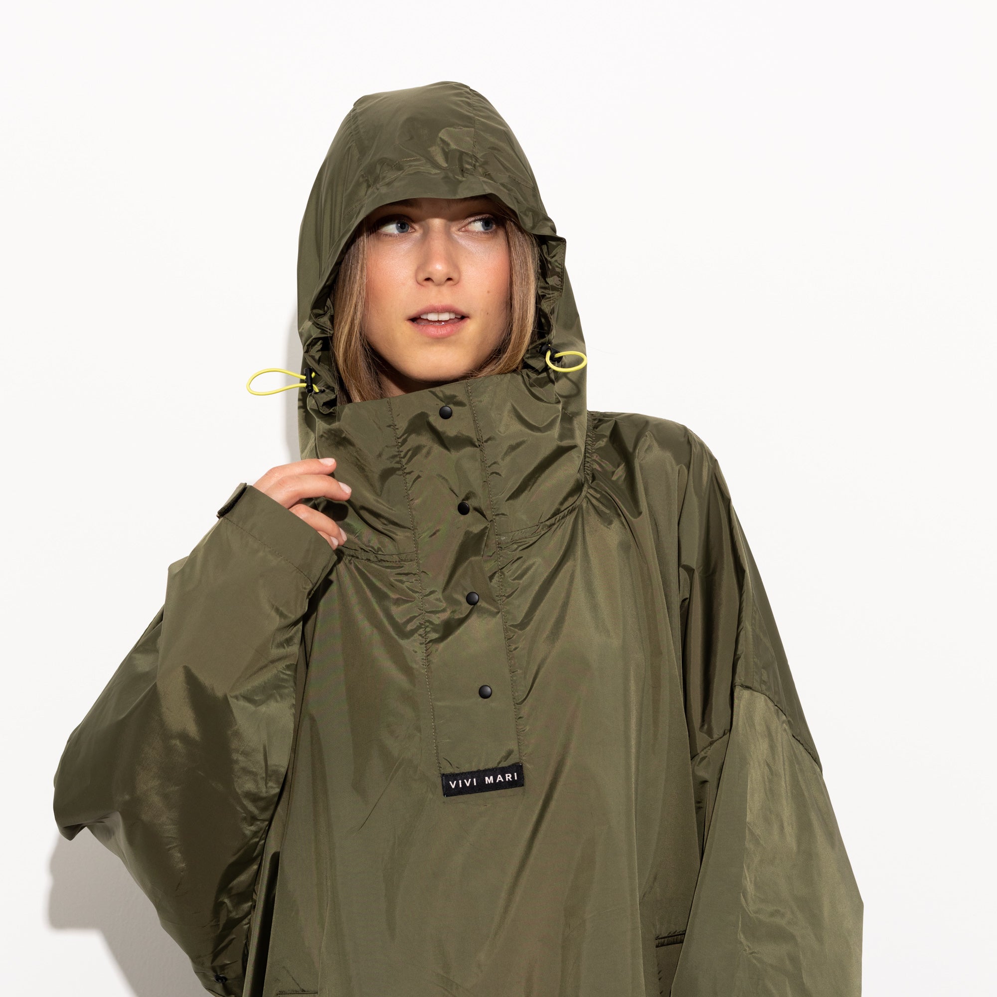 Raincoat solid olive - VIVI MARI