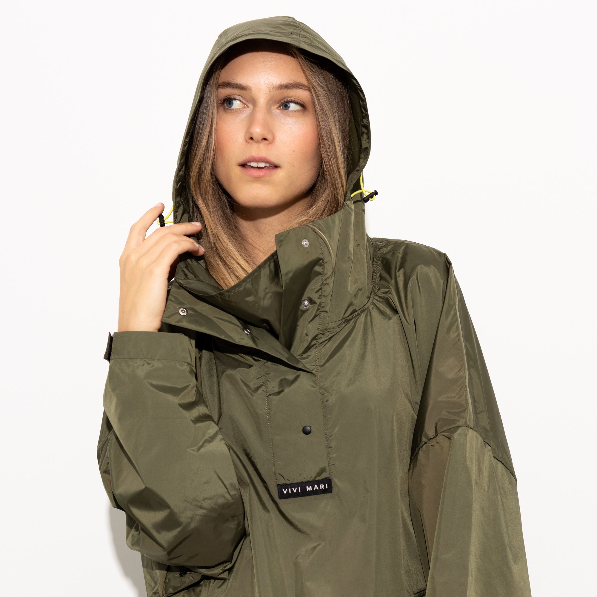 Raincoat solid olive - VIVI MARI