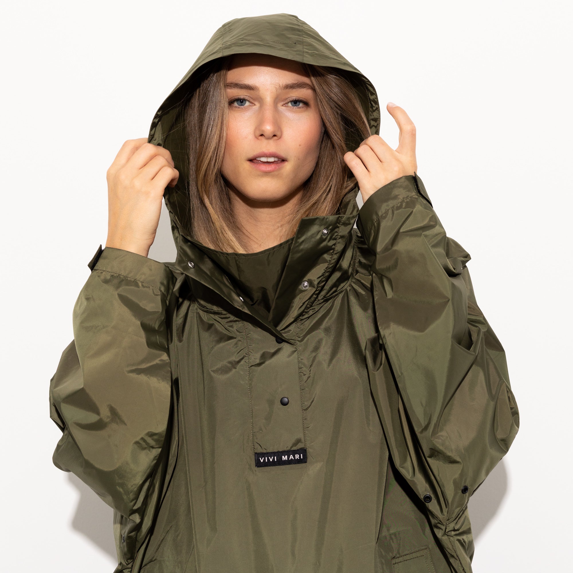 Raincoat solid olive - VIVI MARI