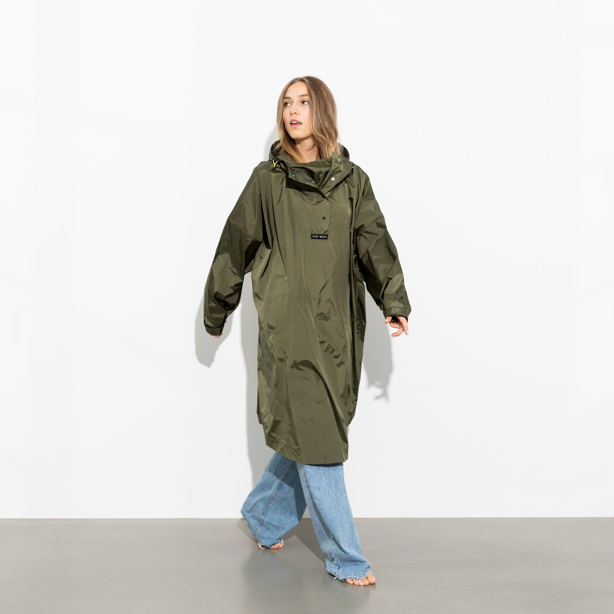 Raincoat solid olive - VIVI MARI