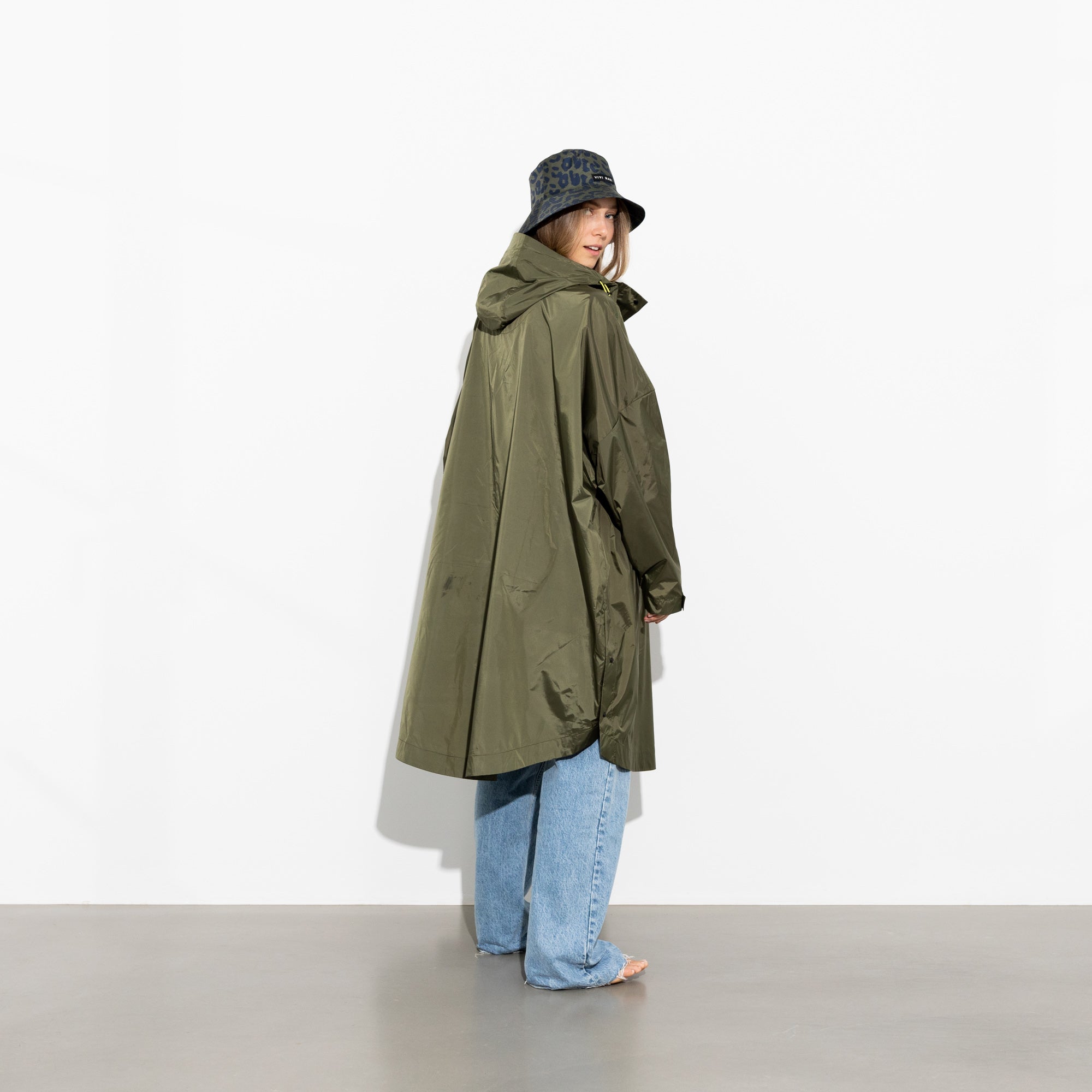 Raincoat solid olive - VIVI MARI