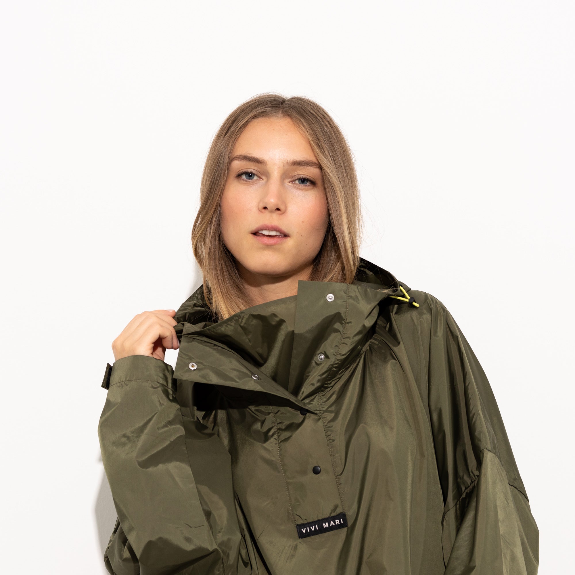 Raincoat solid olive - VIVI MARI