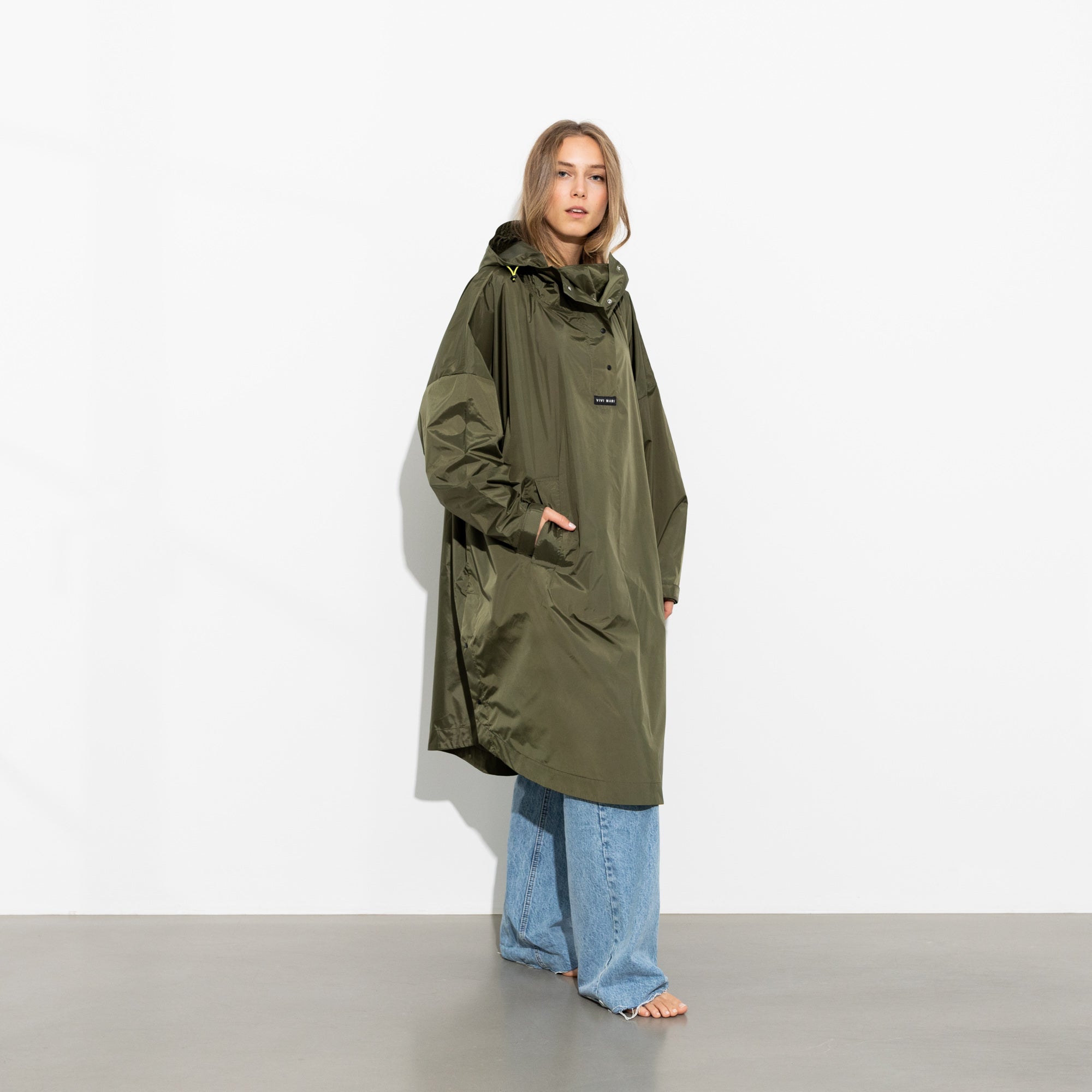 Raincoat solid olive - VIVI MARI