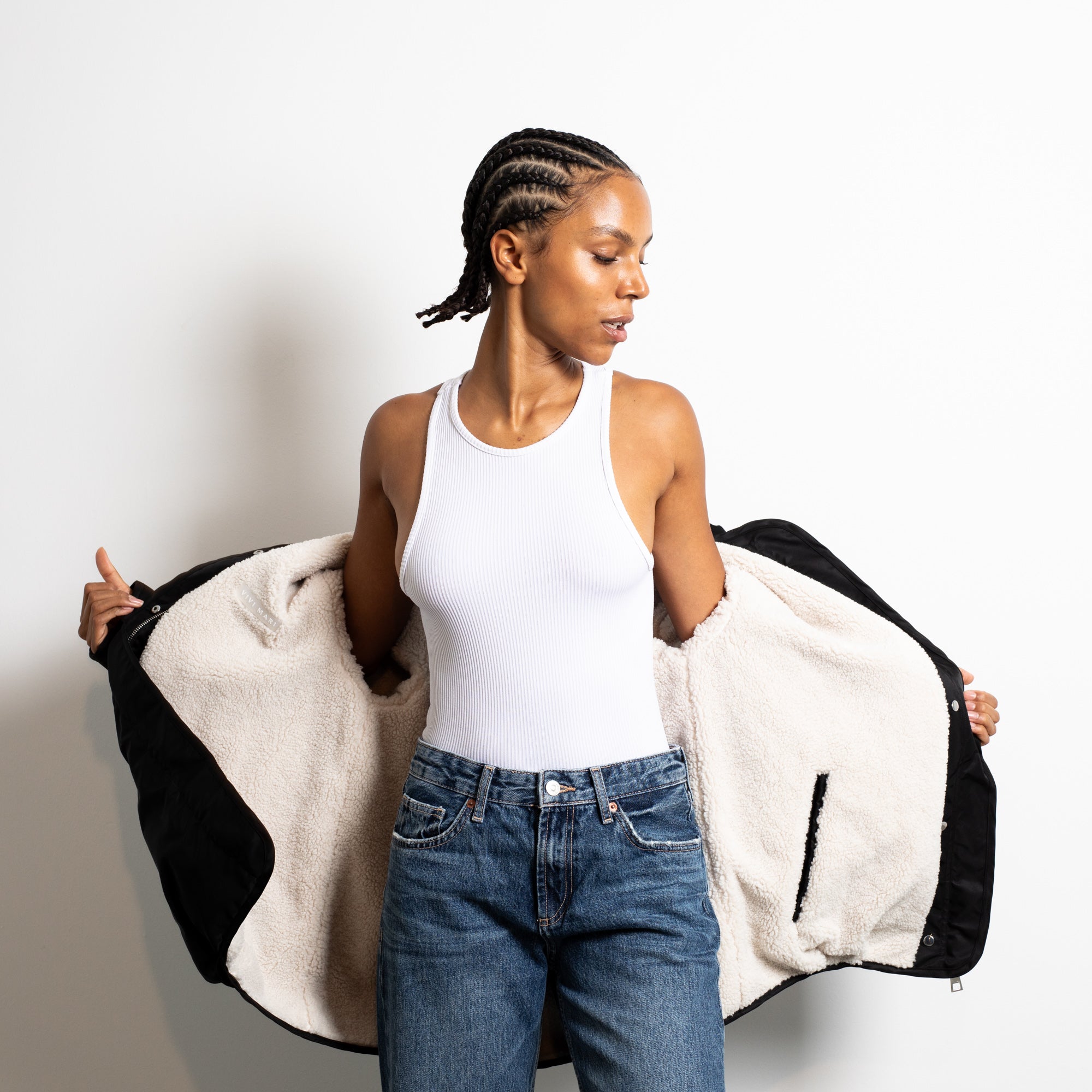 Reversible Bomber Jacket - black/sand - VIVI MARI