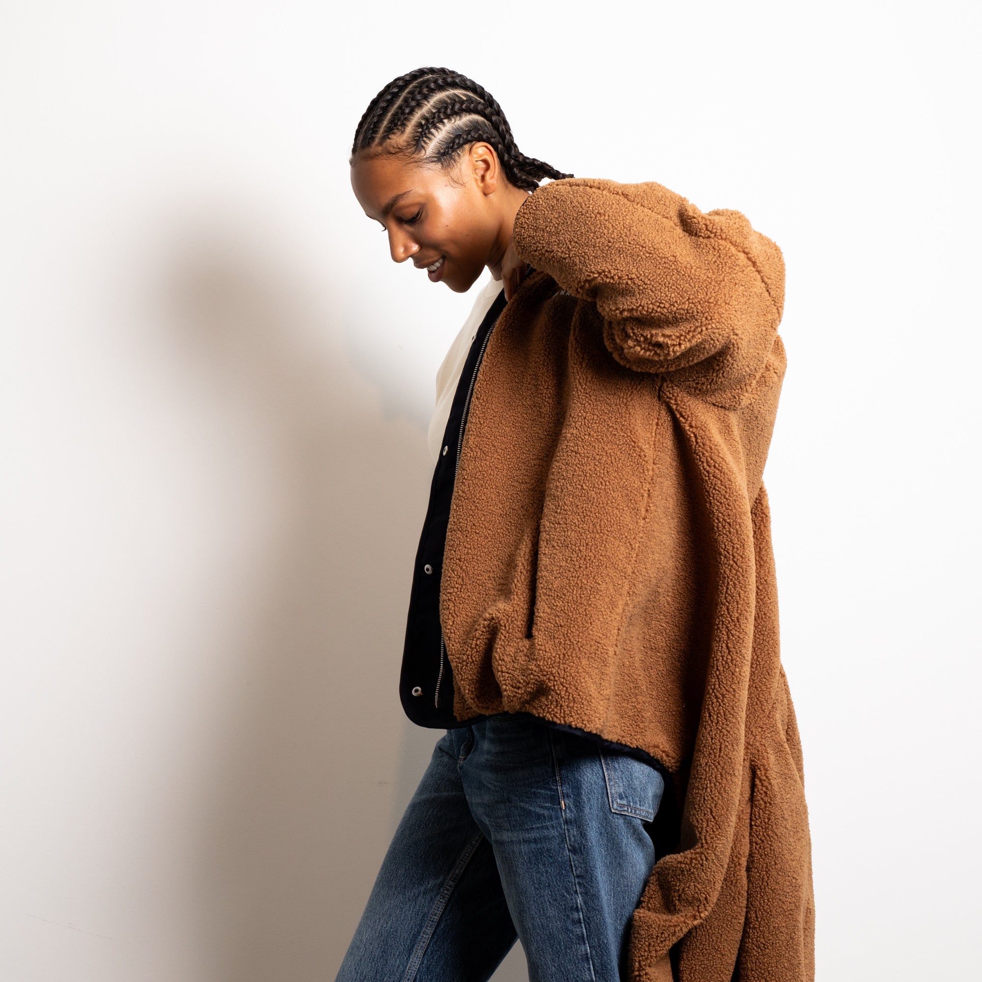 Reversible Bomber Jacket - navy/caramel - VIVI MARI