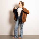 Reversible Bomber Jacket - navy/caramel - VIVI MARI