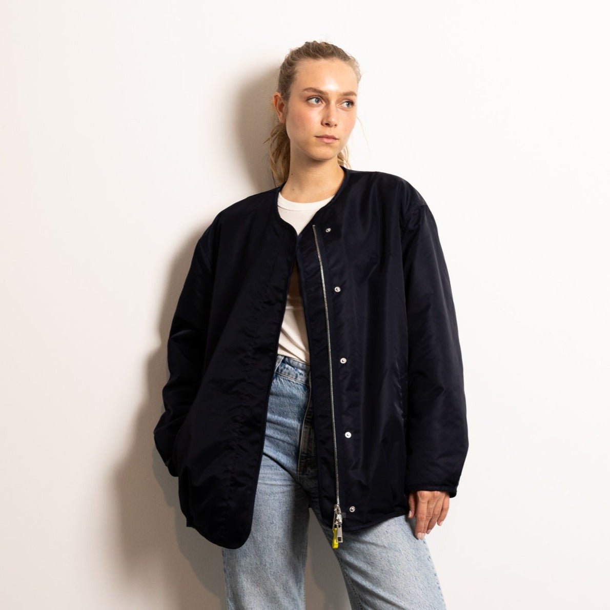 Reversible Bomber Jacket - navy/caramel - VIVI MARI