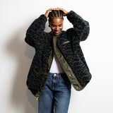 Reversible Bomber Jacket - olive/leo navy-olive - VIVI MARI