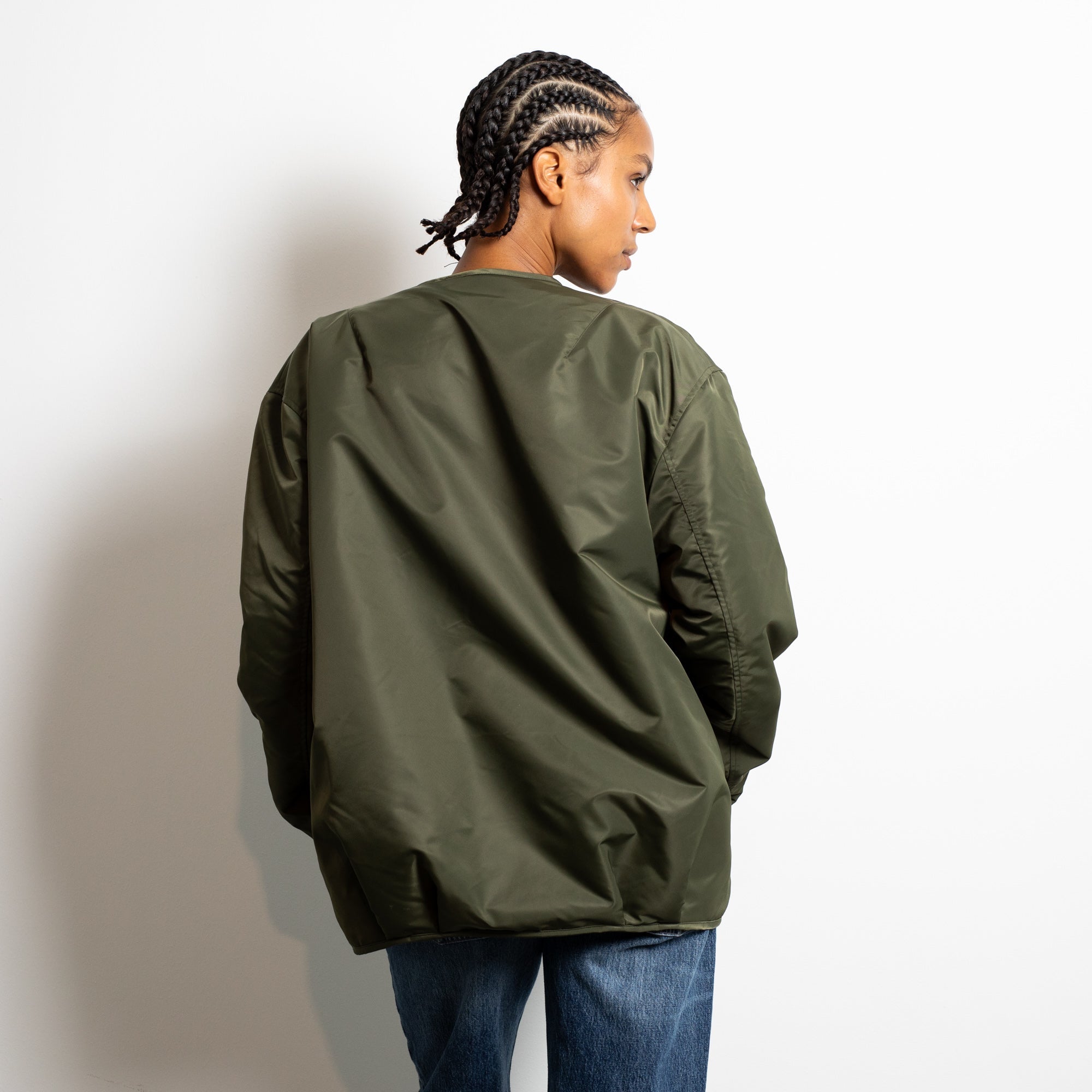 Reversible Bomber Jacket - olive/leo navy-olive - VIVI MARI