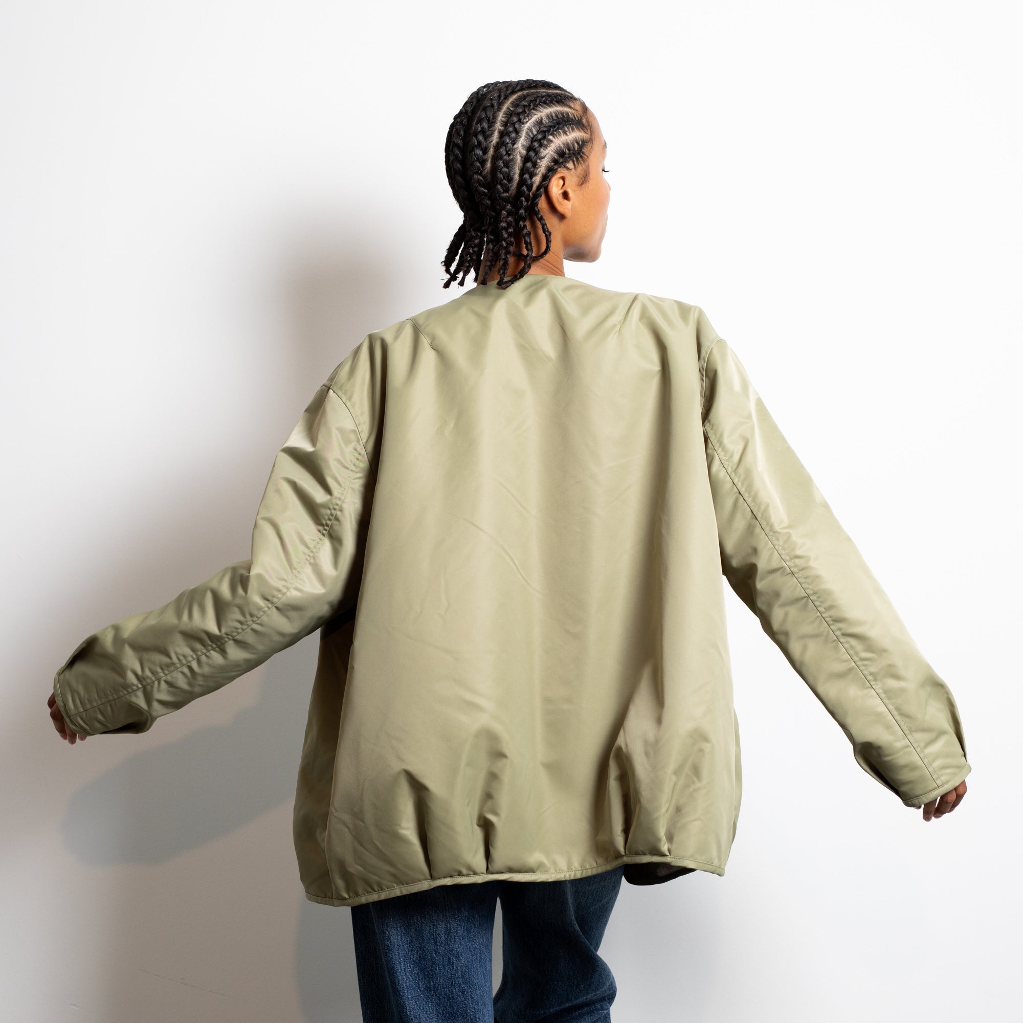 Reversible Bomber Jacket - pale olive/sand - VIVI MARI