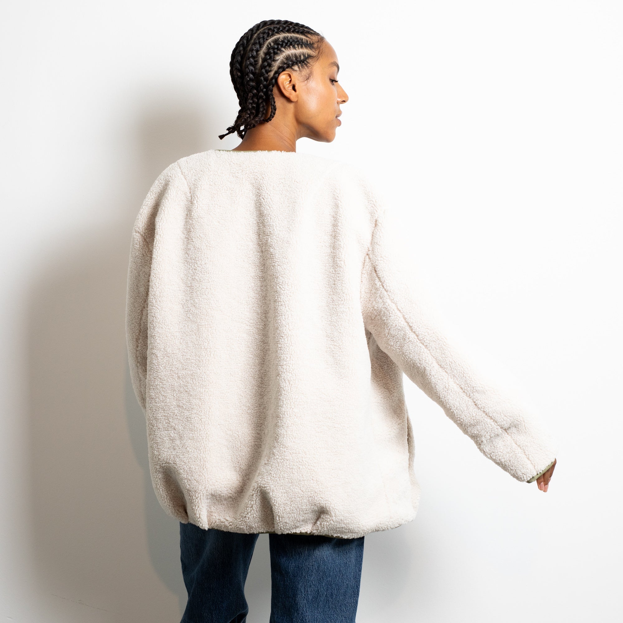 Reversible Bomber Jacket - pale olive/sand - VIVI MARI