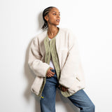 Reversible Bomber Jacket - pale olive/sand - VIVI MARI
