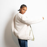 Reversible Bomber Jacket - pale olive/sand - VIVI MARI