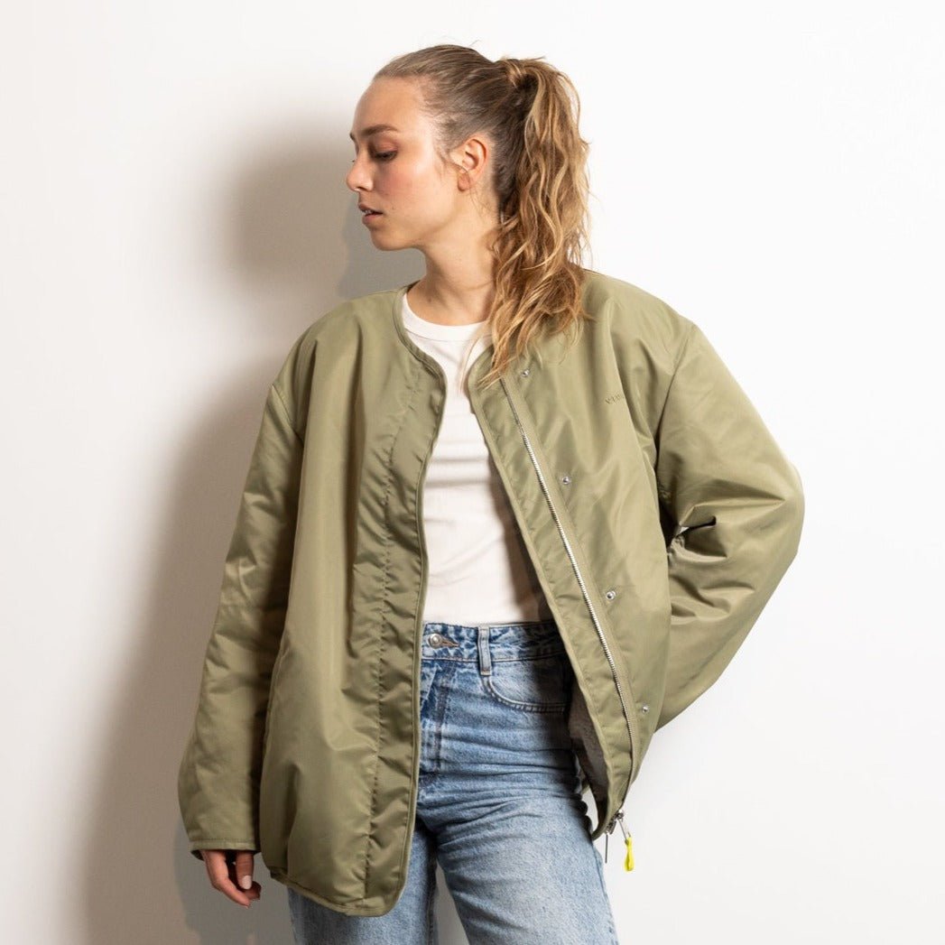 Reversible Bomber Jacket - pale olive/sand - VIVI MARI
