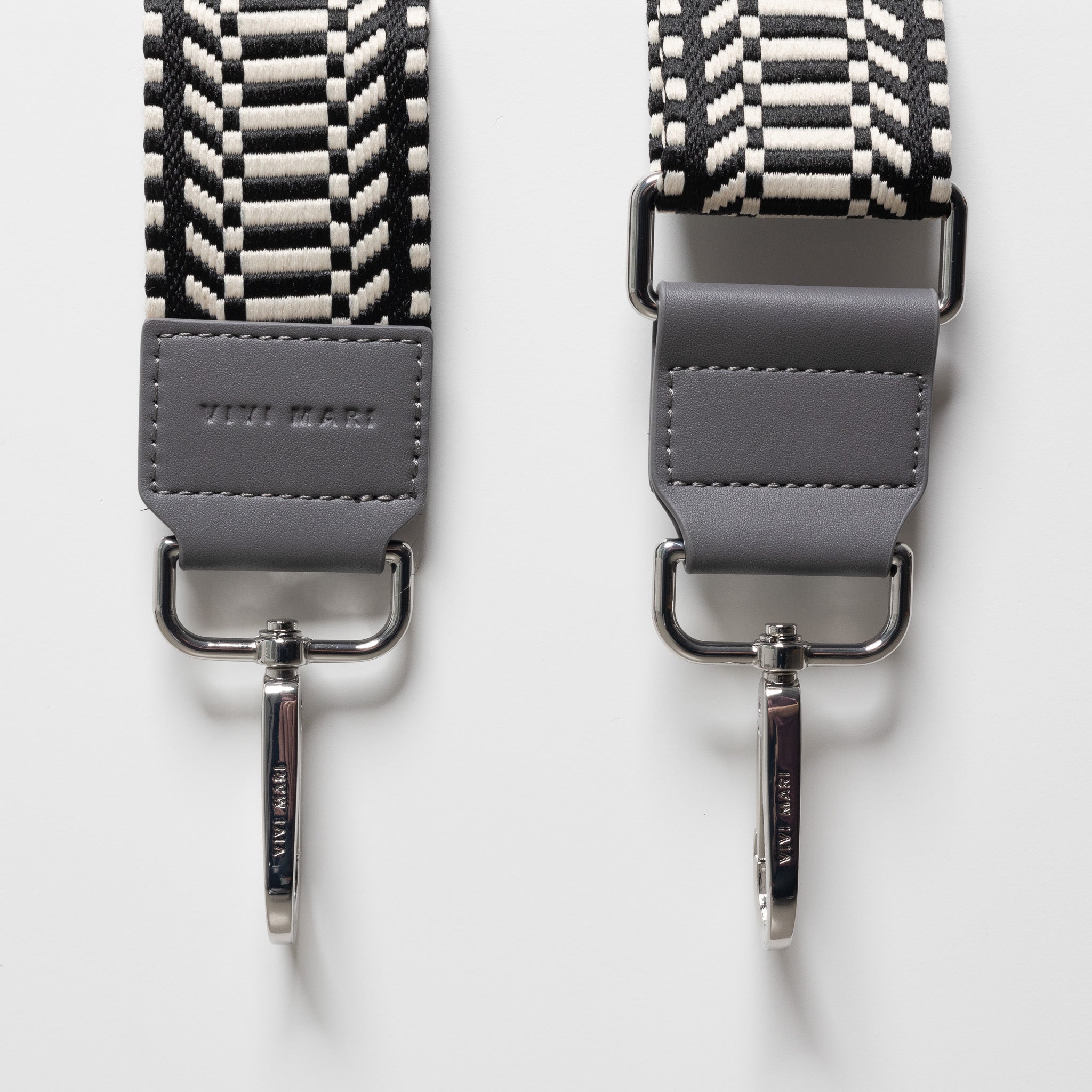 strap ethno black/white - taupe - VIVI MARI
