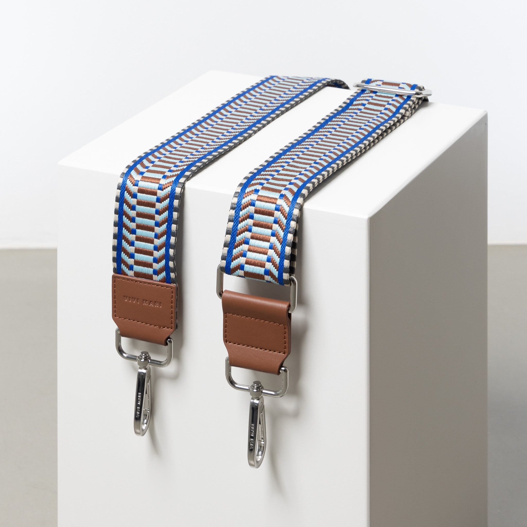 strap ethno multi blue - tan - VIVI MARI