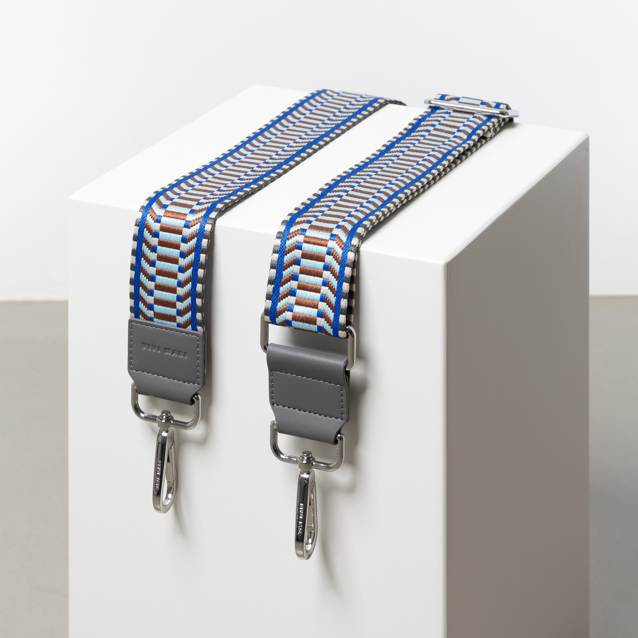 strap ethno multi blue - tan - VIVI MARI