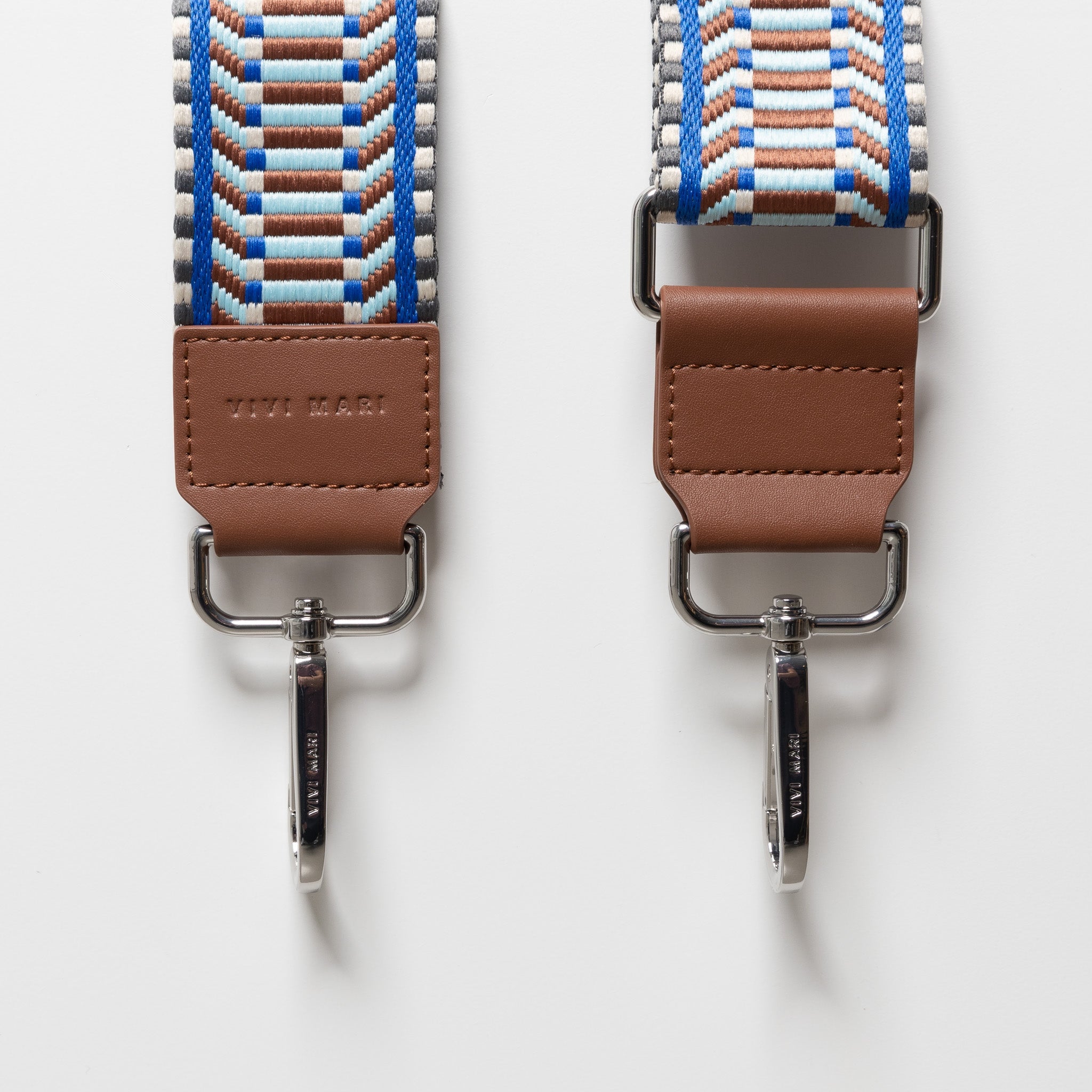strap ethno multi blue - tan - VIVI MARI