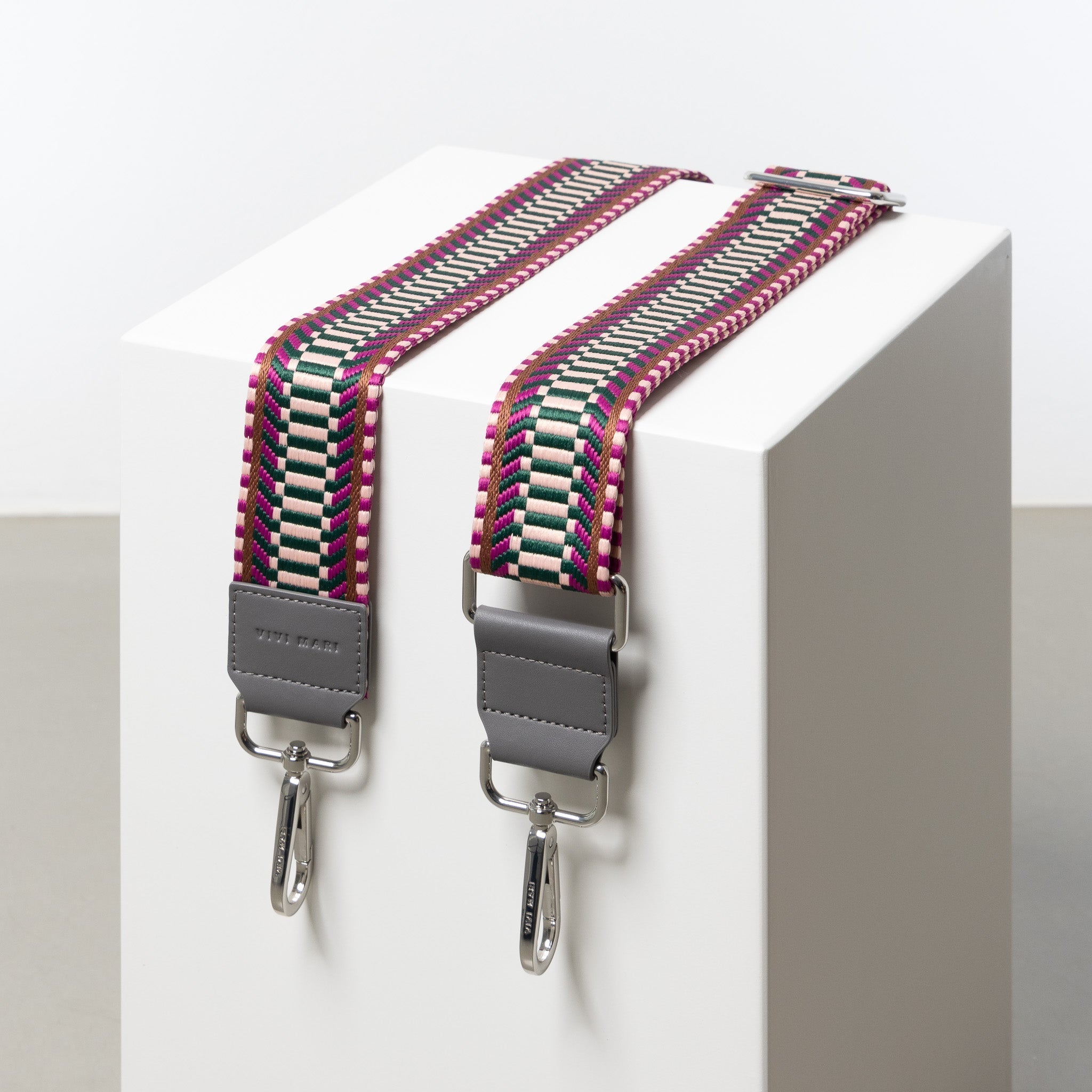 strap ethno multi magenta - tan - VIVI MARI