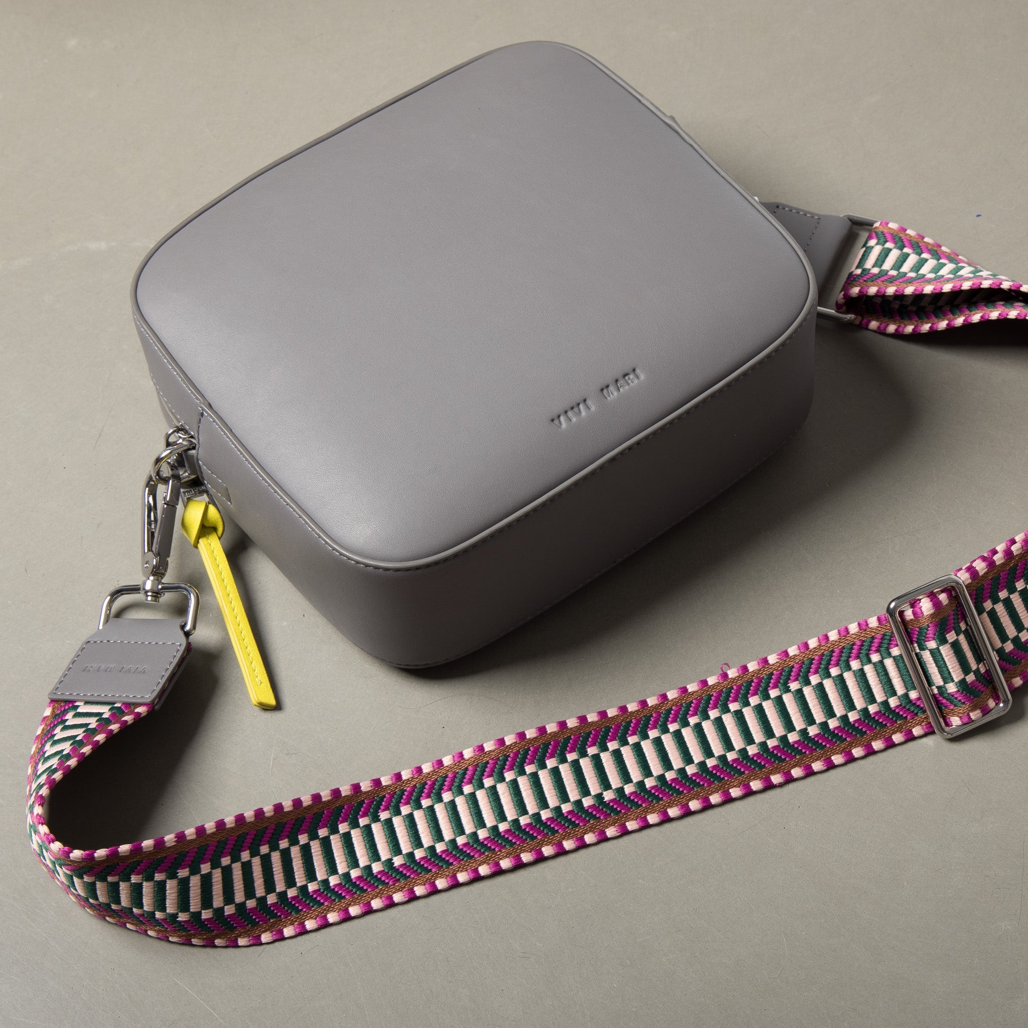 strap ethno multi magenta - tan - VIVI MARI