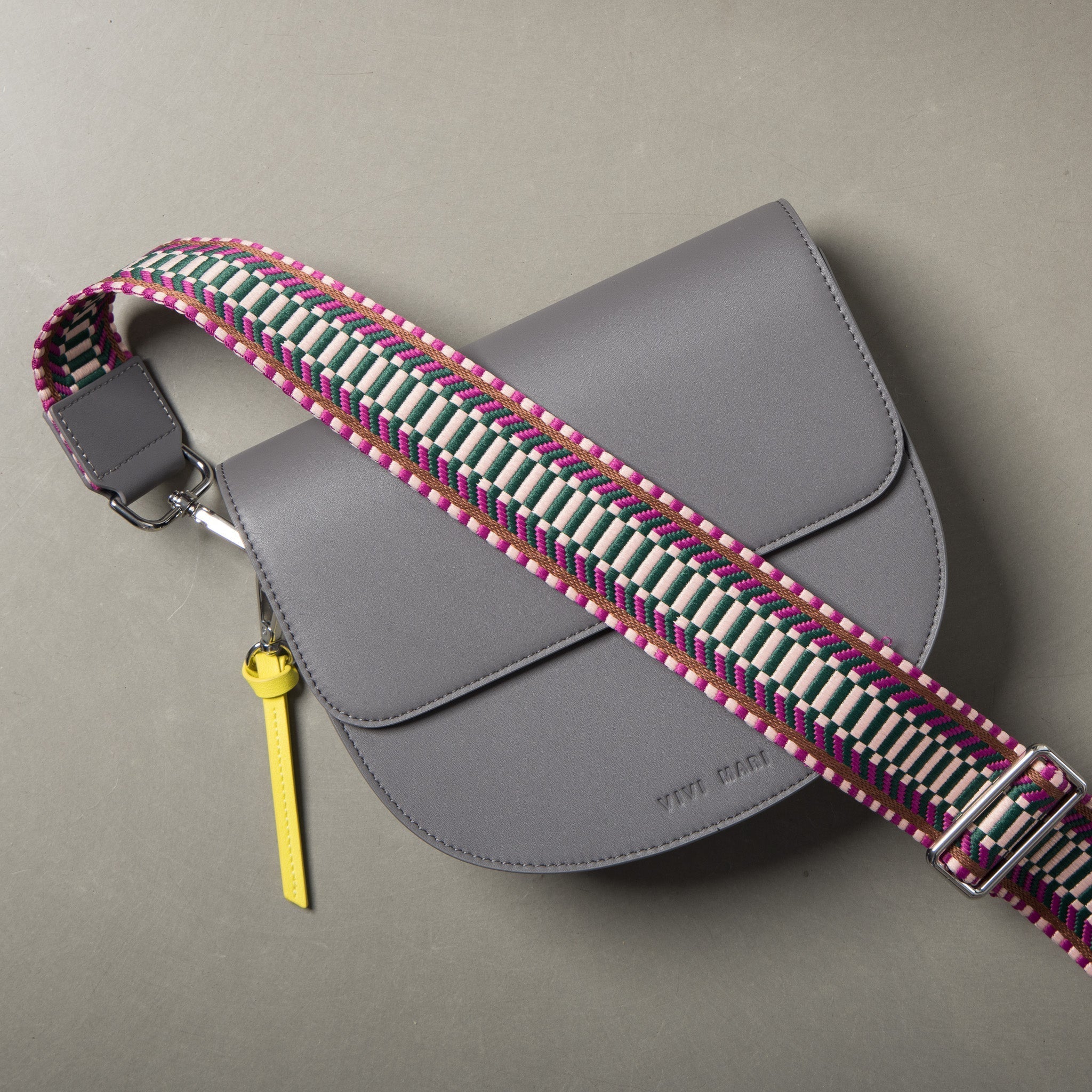 strap ethno multi magenta - tan - VIVI MARI