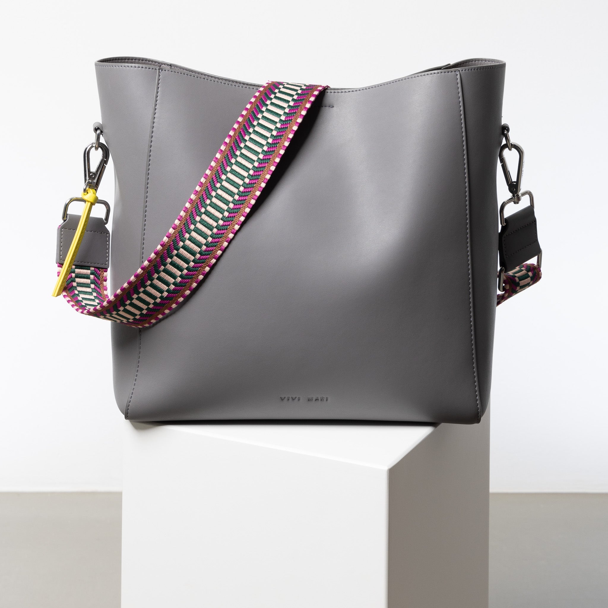 strap ethno multi magenta - tan - VIVI MARI