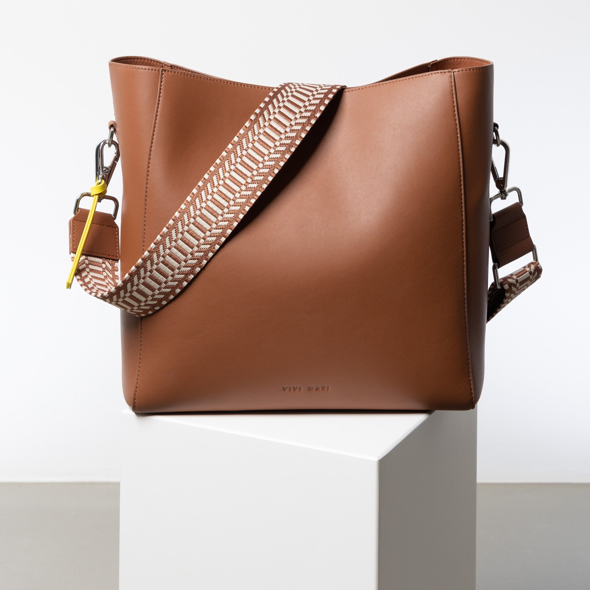 strap ethno tan/white - tan - VIVI MARI