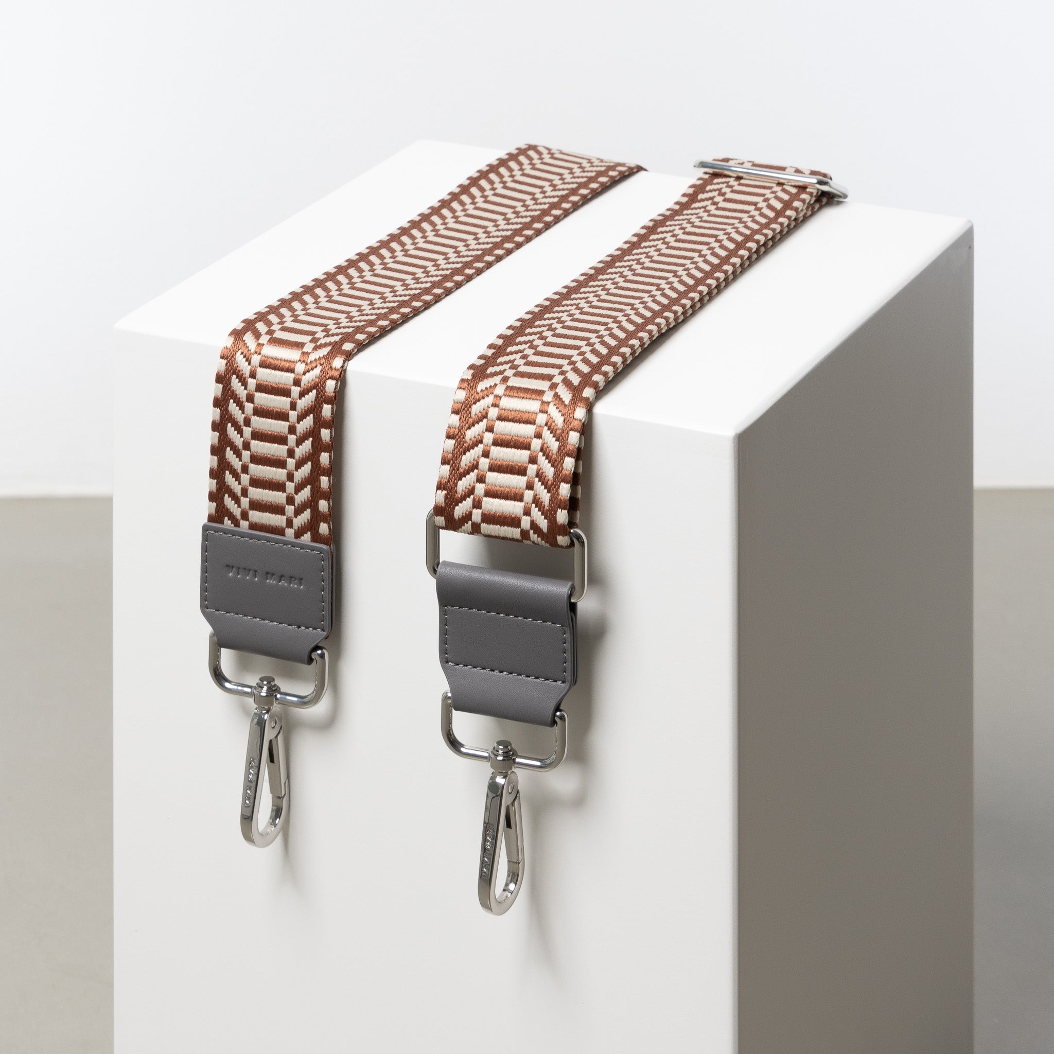 strap ethno tan/white - taupe - VIVI MARI