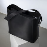 tote bag + strap basic classic - black - VIVI MARI