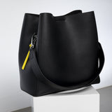 tote bag + strap basic classic - black - VIVI MARI