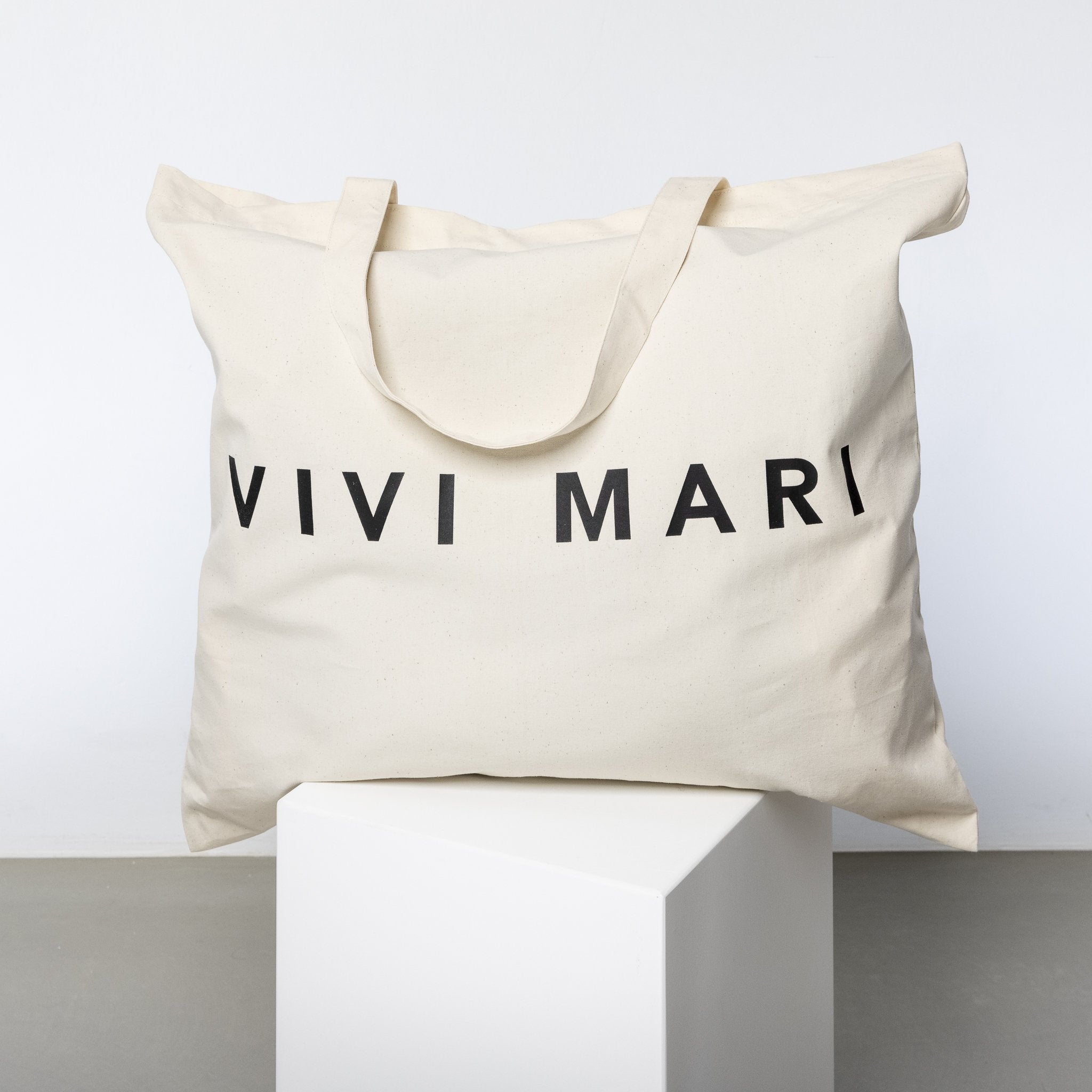 tote bag + strap basic classic - black - VIVI MARI