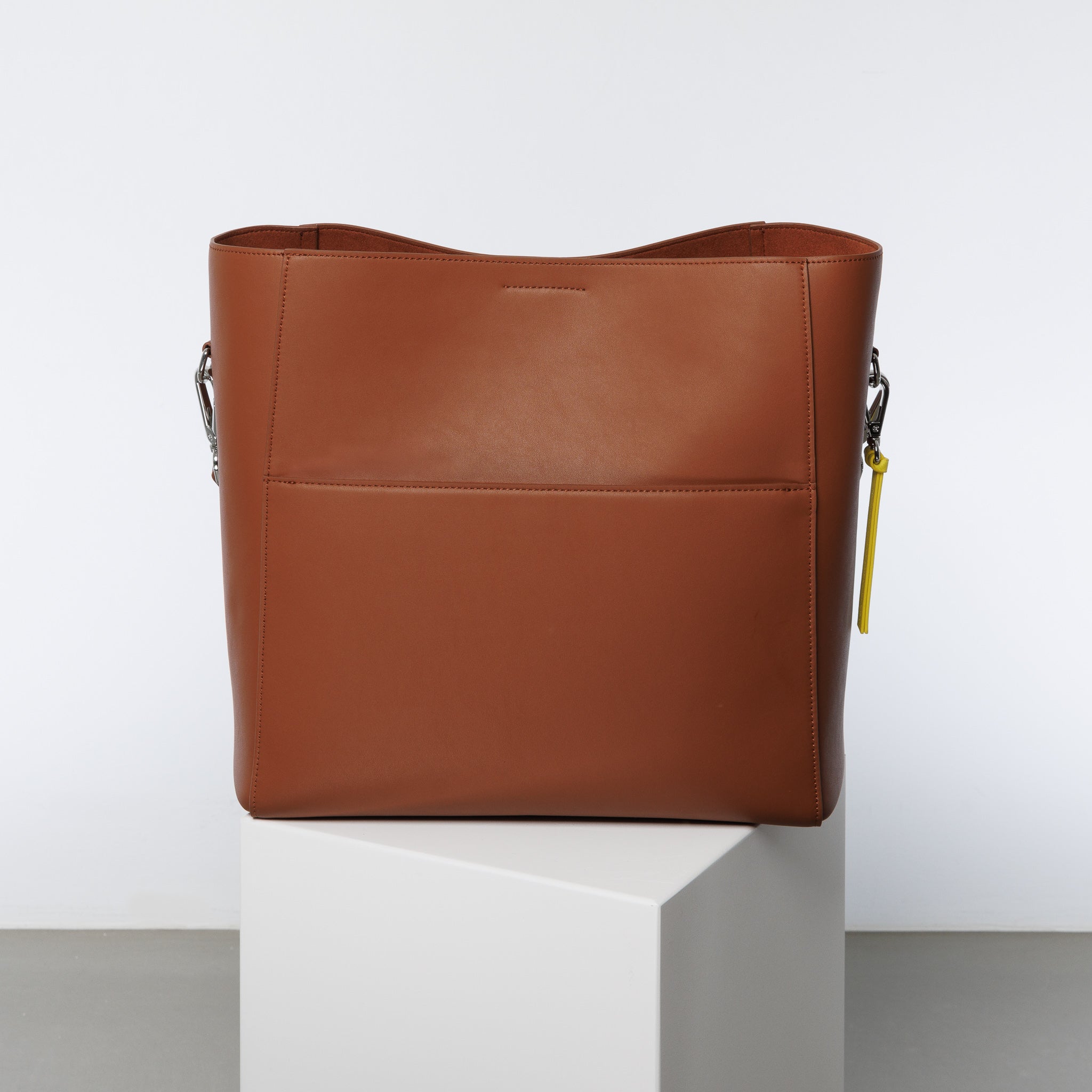 tote bag + strap basic classic - tan - VIVI MARI