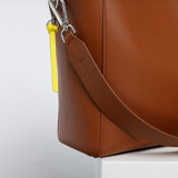 tote bag + strap basic classic - tan - VIVI MARI