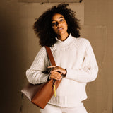 tote bag + strap basic classic - tan - VIVI MARI