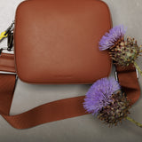 crossbody bag + strap basic woven - tan