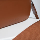 crossbody bag + strap basic woven - tan