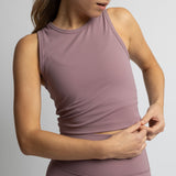 Activewear Top cropped ash plum