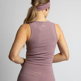 Activewear Top cropped ash plum