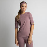 Activewear Half Sleeve T-Shirt ash plum