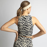 Activewear Top cropped leo splashes black/sand